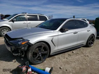 2019 Genesis G70 2.0T Advanced with VIN KMTG44LA6KU033354, listed as a Copart auction lot 44104183 with 78,723 mi miles. Bid and sale history available at carsss.com. Image 1.