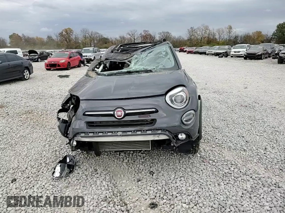 2021 FIAT 500X Trekking with VIN ZFBNF3B18MP945435, listed as a Copart auction lot 78608024 with Not provided miles and Salvage title. Bid and sale history available at DreamBid. Image 12.