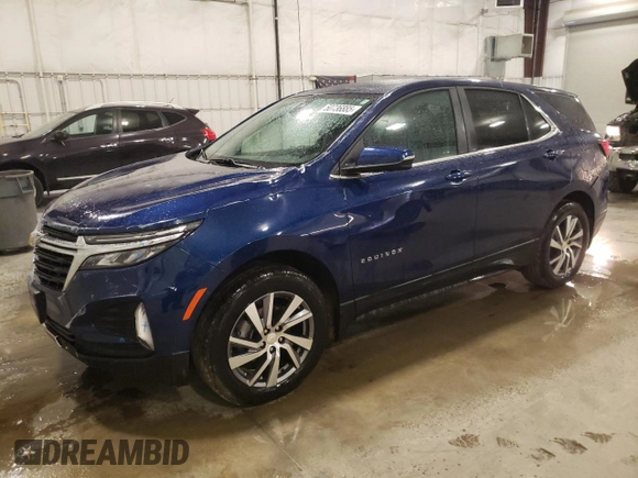2022 Chevrolet Equinox LT z VIN 3GNAXUEV4NL233974, wystawiony jako Copart lot #50736885 z przebiegiem 17 127 mil mil oraz Szkoda całkowita • Salvage title. Historia ofert i sprzedaży dostępna na DreamBid. Obrazek 1.