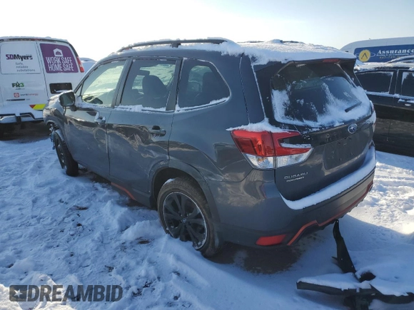 2023 Subaru Forester Sport with VIN JF2SKAGC2PH417450, listed as a Copart auction lot 44503355 with 37,931 mi miles and Salvage Title. Bid and sale history available at carsss.com. Image 2.