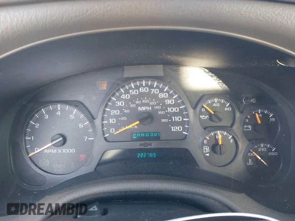 2002 Chevrolet TrailBlazer LS with VIN 1GNDS13S422310309, listed as a IAAI auction lot 41678511 with 222,789 mi miles and . Bid and sale history available at DreamBid. Image 7.