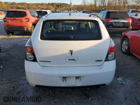 2009 Pontiac Vibe w/1SB with VIN 5Y2SP67089Z421244, listed as a Copart auction lot 80637744 with 177,106 mi miles and Salvage Title. Bid and sale history available at carsss.com. Image 6.