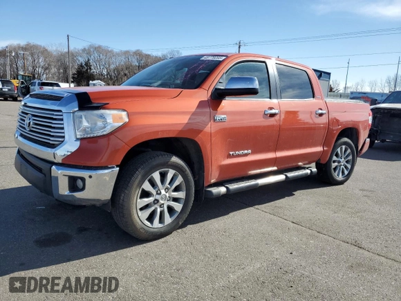 2017 Toyota Tundra Limited with VIN 5TFHW5F12HX611178, listed as a Copart auction lot 48778095 with 106,704 mi miles and Salvage title. Bid and sale history available at DreamBid. Image 1.