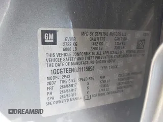 2018 Chevrolet Colorado 4WD ZR2 z VIN 1GCGTEEN0J1115894, wystawiony jako IAAI lot #41774860 z przebiegiem 71 698 mil mil oraz . Historia ofert i sprzedaży dostępna na DreamBid. Obrazek 9.