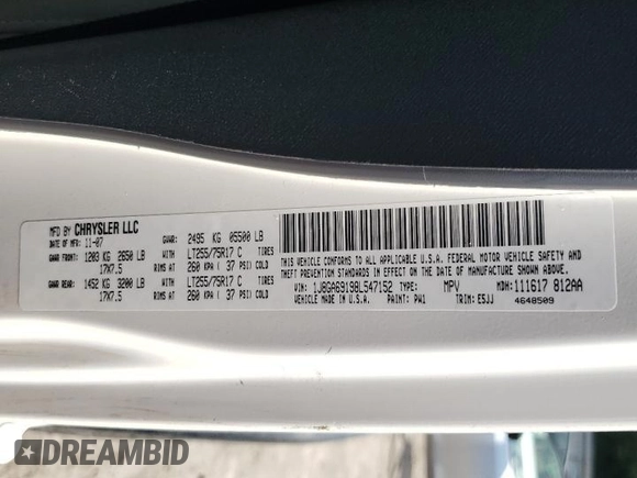 2008 Jeep Wrangler Unlimited Rubicon with VIN 1J8GA69198L547152, listed as a Copart auction lot 61539585 with 158,949 mi miles and Salvage title. Bid and sale history available at DreamBid. Image 13.
