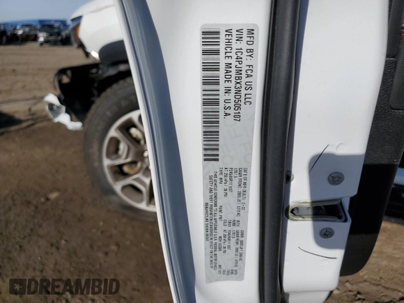 2022 Jeep Cherokee Trailhawk with VIN 1C4PJMBX3ND505107, listed as a Copart auction lot 77418384 with 12,952 mi miles and Clean Title. Bid and sale history available at carsss.com. Image 16.