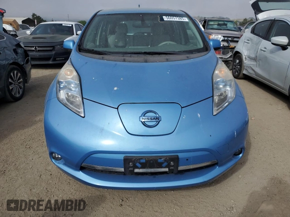 2012 Nissan LEAF SL with VIN JN1AZ0CP2CT021456, listed as a Copart auction lot 56057385 with 55,193 mi miles and Clean Title. Bid and sale history available at DreamBid. Image 5.