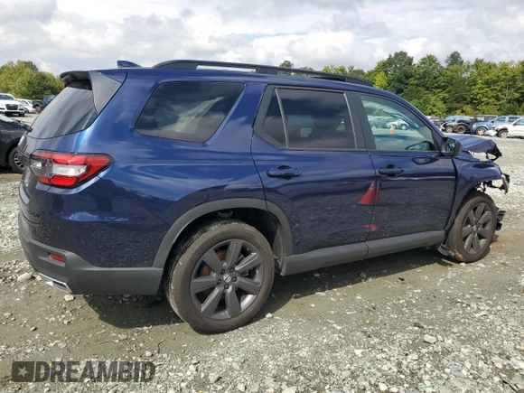 2023 Honda Pilot Sport with VIN 5FNYG1H36PB053106, listed as a Copart auction lot 72000644 with 22,953 mi miles and Salvage Title. Bid and sale history available at carsss.com. Image 3.