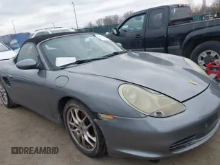 2003 Porsche Boxster with VIN WP0CA29813U621288, listed as a IAAI auction lot 41471740 with 107,864 mi miles. Bid and sale history available at carsss.com. Image 1.