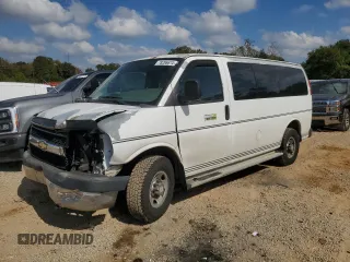 2012 Chevrolet Express Passenger 1LT z VIN 1GAZGYFG6C1106515, wystawiony jako Copart lot #78206674 z przebiegiem 185 501 mil mil oraz Szkoda całkowita • Salvage title. Historia ofert i sprzedaży dostępna na DreamBid. Obrazek 1.