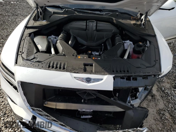 2025 Genesis GV80 Prestige with VIN KMUHEESCXSU221431, listed as a Copart auction lot 78187984 with 3,788 mi miles and Salvage Title. Bid and sale history available at DreamBid. Image 12.