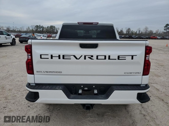 2024 Chevrolet Silverado 1500 Custom with VIN 3GCPABEK4RG267443, listed as a Copart auction lot 87958345 with Not Provided miles and Salvage Title. Bid and sale history available at DreamBid. Image 6.