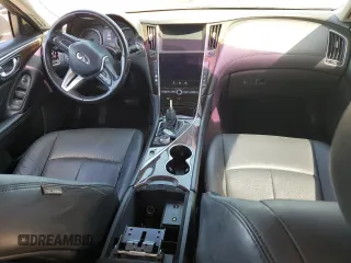2018 Infiniti Q50 Luxe with VIN JN1EV7AP7JM350153, listed as a Copart auction lot 49594995 with 114,375 mi miles and Salvage title. Bid and sale history available at DreamBid. Image 8.