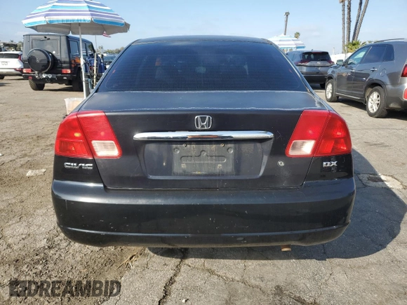 2001 Honda Civic DX with VIN 2HGES16271H566802, listed as a Copart auction lot 43362825 with 238,734 mi miles and Clean Title. Bid and sale history available at carsss.com. Image 6.