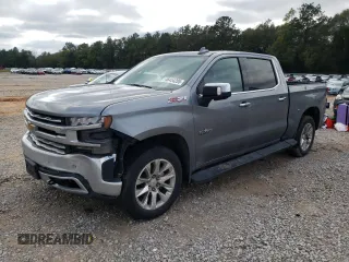 2021 Chevrolet Silverado 1500 LTZ with VIN 1GCUYGED4MZ141587, listed as a Copart auction lot 46454205 with 98,470 mi miles and Salvage Title. Bid and sale history available at DreamBid. Image 1.