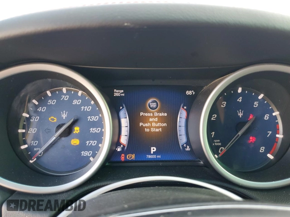 2016 Maserati Ghibli S Q4 with VIN ZAM57RTA6G1178604, listed as a Copart auction lot 68558453 with 78,600 mi miles. Bid and sale history available at carsss.com. Image 9.