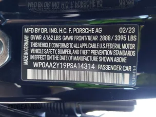 2023 Porsche Taycan z VIN WP0AA2Y19PSA14314, wystawiony jako IAAI lot #42207002 z przebiegiem 6582 mil mil oraz . Historia ofert i sprzedaży dostępna na DreamBid. Obrazek 9.