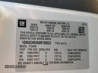 2010 Chevrolet Suburban LS with VIN 1GNUCHE08AR188822, listed as a Copart auction lot 70681704 with 161,596 mi miles and Clean Title. Bid and sale history available at carsss.com. Image 13.