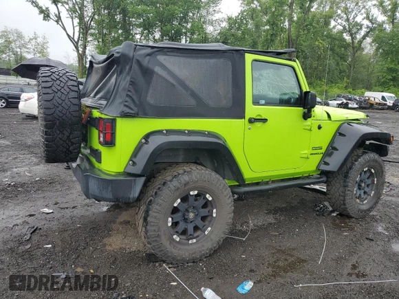 2012 Jeep Wrangler Sport with VIN 1C4AJWAG2CL233722, listed as a Copart auction lot 61125095 with 49,864 mi miles and Salvage title. Bid and sale history available at DreamBid. Image 3.