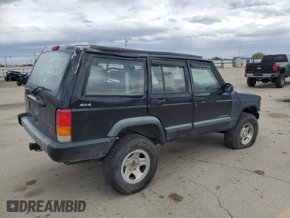 1998 Jeep Cherokee Sport with VIN 1J4FJ68S6WL188802, listed as a Copart auction lot 52094005 with 199,586 mi miles and Salvage Title. Bid and sale history available at carsss.com. Image 3.