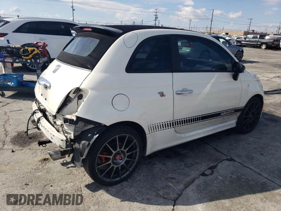 2013 FIAT 500 Abarth with VIN 3C3CFFJH4DT628966, listed as a Copart auction lot 42648685 with 102,045 mi miles and Salvage title. Bid and sale history available at DreamBid. Image 3.