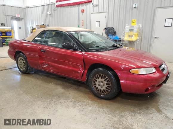 1996 Chrysler Sebring z VIN 3C3EL45X7TT267559, wystawiony jako Copart lot #56020395 z przebiegiem 66 026 mil mil oraz Tytuł czysty. Historia ofert i sprzedaży dostępna na DreamBid. Obrazek 4.