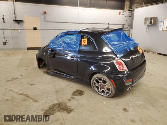 2013 FIAT 500 Sport with VIN 3C3CFFBR7DT668109, listed as a Copart auction lot 76729524 with Not provided miles and Salvage title. Bid and sale history available at DreamBid. Image 6.