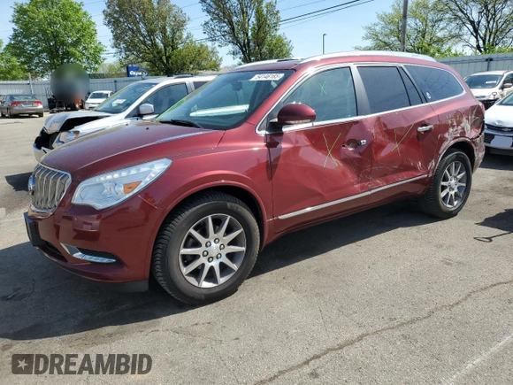 2016 Buick Enclave Leather with VIN 5GAKVBKD2GJ340391, listed as a Copart auction lot 54146165 with 111,385 mi miles and Salvage Title. Bid and sale history available at carsss.com. Image 1.