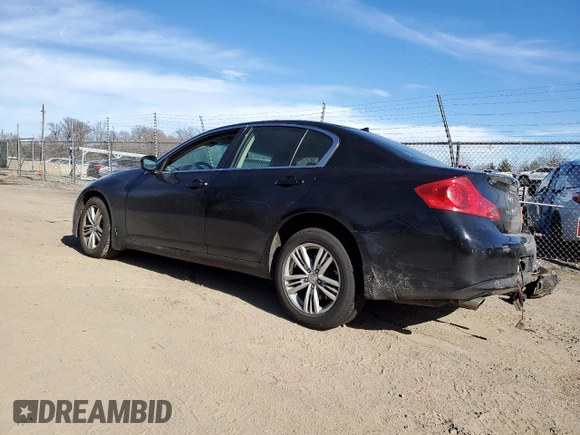 2013 Infiniti G37 x z VIN JN1CV6AR4DM754387, wystawiony jako Copart lot #46638355 z przebiegiem Nie podano mil oraz Szkoda całkowita • Salvage title. Historia ofert i sprzedaży dostępna na DreamBid. Obrazek 2.