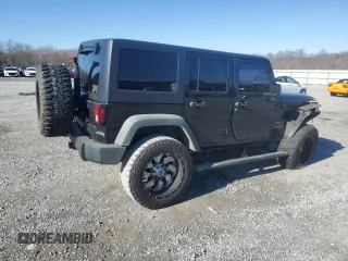 2014 Jeep Wrangler Unlimited Sport with VIN 1C4BJWDG8EL261074, listed as a Copart auction lot 87631195 with 163,225 mi miles and Salvage Title. Bid and sale history available at carsss.com. Image 3.