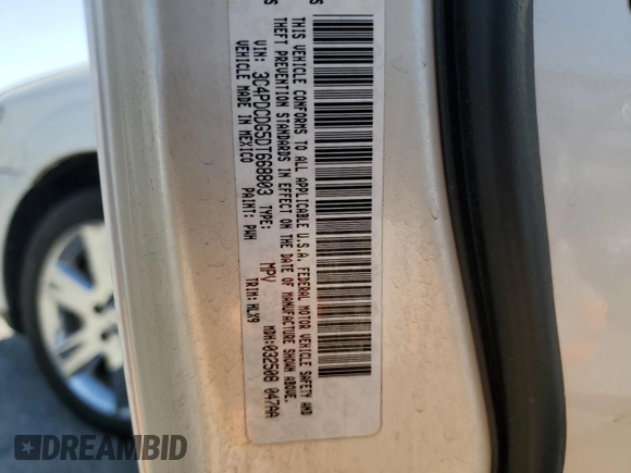 2013 Dodge Journey Crew with VIN 3C4PDCDG5DT668803, listed as a Copart auction lot 61931035 with 121,173 mi miles and Salvage title. Bid and sale history available at DreamBid. Image 13.