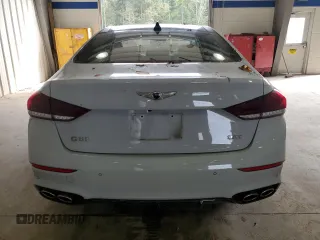 2018 Genesis G80 3.3T Sport with VIN KMHGN4JB1JU260498, listed as a Copart auction lot 73844514 with 103,872 mi miles and Salvage Title. Bid and sale history available at carsss.com. Image 6.