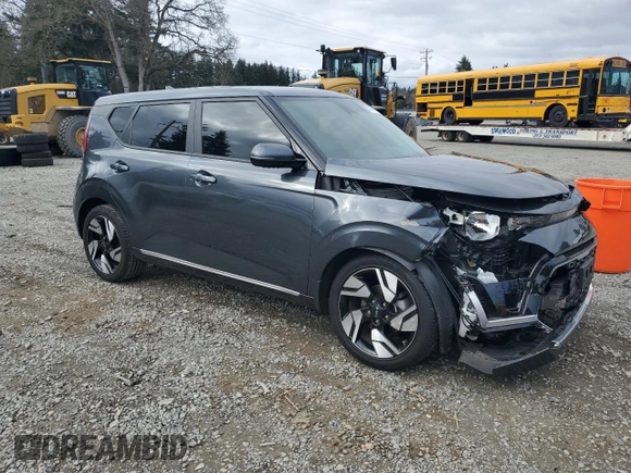 2023 Kia Soul GT-Line with VIN KNDJ53AU8P7882125, listed as a Copart auction lot 47674715 with 19,914 mi miles and Salvage Title. Bid and sale history available at carsss.com. Image 4.
