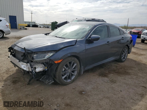 2021 Honda Civic Sedan EX with VIN 19XFC1F32ME013564, listed as a Copart auction lot 50662605 with 25,491 mi miles and Salvage Title. Bid and sale history available at carsss.com. Image 1.
