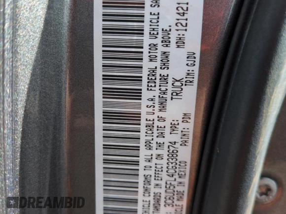 2012 Ram 2500 Laramie with VIN 3C6UD5FL4CG338674, listed as a Copart auction lot 46318255 with 58,643 mi miles and Salvage Title. Bid and sale history available at carsss.com. Image 13.