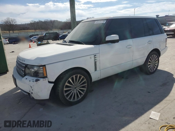 2012 Land Rover Range Rover SC with VIN SALMF1E4XCA379968, listed as a Copart auction lot 46836175 with 110,428 mi miles and Clean title. Bid and sale history available at DreamBid. Image 1.