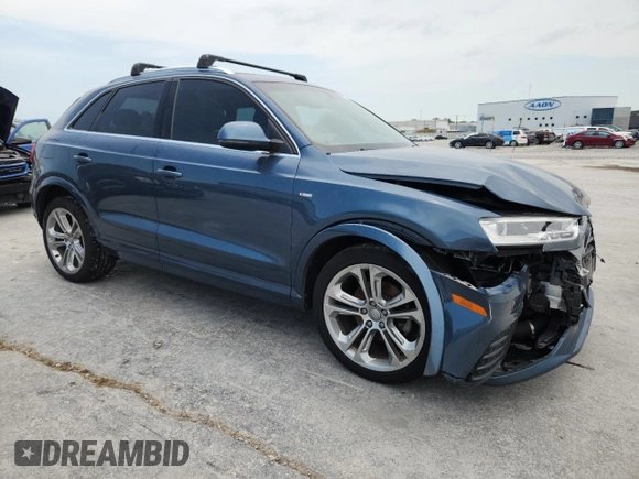 2018 Audi Q3 Premium Plus with VIN WA1JCCFS9JR014346, listed as a Copart auction lot 57994735 with 112,426 mi miles and Salvage title. Bid and sale history available at DreamBid. Image 4.