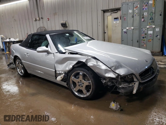 1999 Mercedes-Benz SL-Class with VIN WDBFA68F0XF180251, listed as a Copart auction lot 81543864 with 136,234 mi miles and Salvage Title. Bid and sale history available at carsss.com. Image 4.
