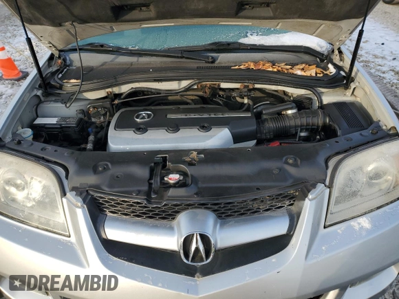 2005 Acura MDX with VIN 2HNYD18245H521285, listed as a Copart auction lot 88882395 with 0 mi miles and Salvage Title. Bid and sale history available at carsss.com. Image 12.