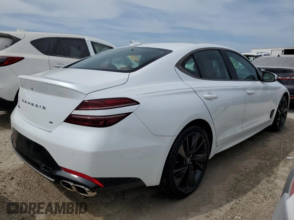 2023 Genesis G70 2.0T with VIN KMTG34TA7PU121730, listed as a Copart auction lot 75215424 with 937 mi miles and Non Repairable. Bid and sale history available at carsss.com. Image 3.
