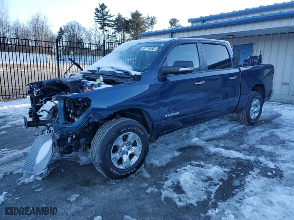 2020 Ram 1500 Big Horn with VIN 1C6RRFFG3LN345431, listed as a Copart auction lot 43179955 with 30,028 mi miles and Salvage Title. Bid and sale history available at carsss.com. Image 1.