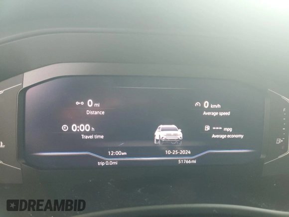 2022 Volkswagen Atlas SEL with VIN 1V2BP2CA2NC517941, listed as a Copart auction lot 80081904 with 51,766 mi miles and Salvage title. Bid and sale history available at DreamBid. Image 9.