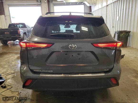 2020 Toyota Highlander XLE with VIN 5TDHZRAH2LS013609, listed as a Copart auction lot 84092874 with 53,601 mi miles and Salvage Title. Bid and sale history available at carsss.com. Image 6.