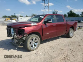 2021 Ram 1500 Big Horn with VIN 1C6SRFFT0MN516572, listed as a Copart auction lot 53557695 with 58,386 mi miles and Salvage title. Bid and sale history available at DreamBid. Image 1.