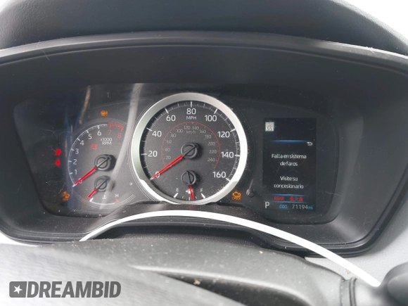 2020 Toyota Corolla SE with VIN JTDS4RCEXLJ040738, listed as a IAAI auction lot 41717706 with 71,194 mi miles and . Bid and sale history available at DreamBid. Image 7.