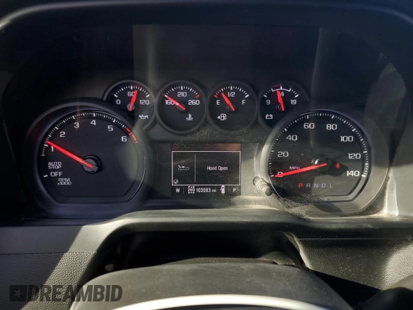 2022 Chevrolet Silverado 1500 Work Truck with VIN 1GCRDAED1NZ506131, listed as a Copart auction lot 44054255 with 103,083 mi miles and Clean Title. Bid and sale history available at DreamBid. Image 9.