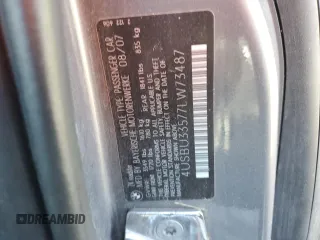 2007 BMW Z4 3.0i with VIN 4USBU33577LW73487, listed as a Copart auction lot 54778025 with Not provided miles and Salvage title. Bid and sale history available at DreamBid. Image 12.