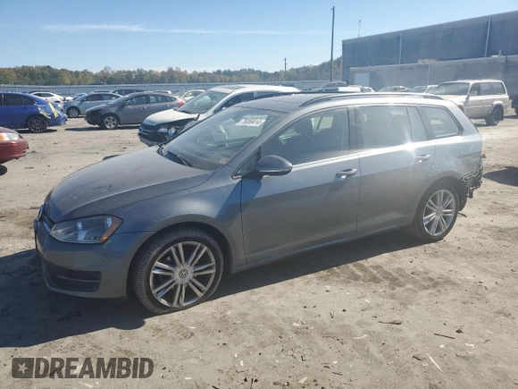 2016 Volkswagen Golf SportWagen TSI S with VIN 3VWC17AU0GM523656, listed as a Copart auction lot 76069414 with 163,440 mi miles and Salvage Title. Bid and sale history available at carsss.com. Image 1.