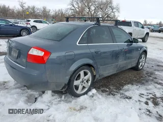 2003 Audi A4 3.0L with VIN WAULT68E73A150996, listed as a IAAI auction lot 41289003 with 119,657 mi miles. Bid and sale history available at carsss.com. Image 4.