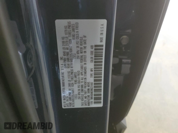 2024 Mazda CX-50 S Select with VIN 7MMVABAM3RN221060, listed as a Copart auction lot 57475045 with 4,019 mi miles and Salvage title. Bid and sale history available at DreamBid. Image 14.